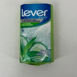 Lever 2000 Aloe & Cucumber Bar Soap 4 oz Refreshingly Clean 113g